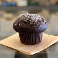 Muffin · Our muffins are made in-house from scratch in classic blueberry and double chocolate chip 