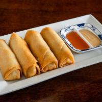 +Spring Roll · Not Spicy. Served with duck sauce and spicy mustard packets.