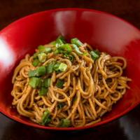 +Cold Sesame Noodle · Not Spicy. Cold flour noodle mixed with sesame paste, topped with sesame seeds and scallions.