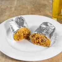Original Burrito · Flour tortilla filled with rice, beans, pico de gallo and your choice of meat.