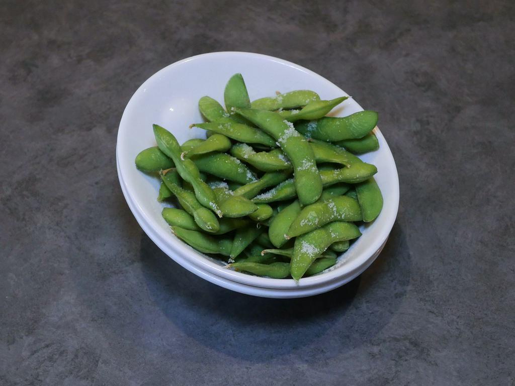 Edamame · Steam soybeans and sea salt. Gluten-free option is available.