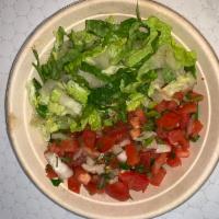 Rice and Beans · Rice, Beans, Lettuce, Pico de gallo and Cheese