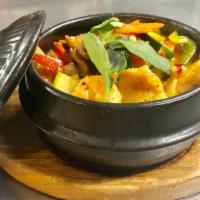 Jungle Curry · This is a renowned Thai dish with coconut curry, red bell pepper, jalapeno pepper and basil ...