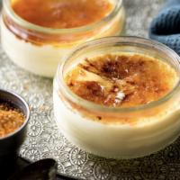 Creme Brulee · A delicate and creamy vanilla custard with caramelized sugar. Traditional but better.