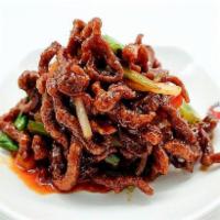 Szechuan Crispy Beef · Hot and spicy.