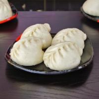 6. Vegetable King Steamed Dumplings · 4 large pieces. Contains Shitake mushroom, tofu, glass noodles, and assorted vegetables
