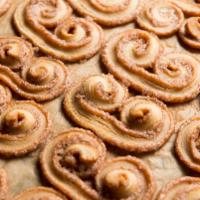 Palmiers  · Cinnamon sugar-filled puff pastry cookies.