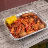 Crawfish Boil with Sides · 3 lbs. Crawfish combo with corn,potatoes and sausage.