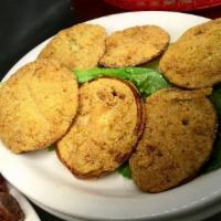 Fried Green Tomatoes · Served with ranch.