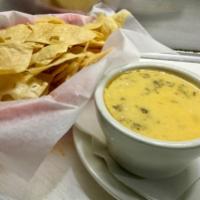 Rotel Cheese Dip · Original style. Melted Velveeta cheese with Rotel and chips.