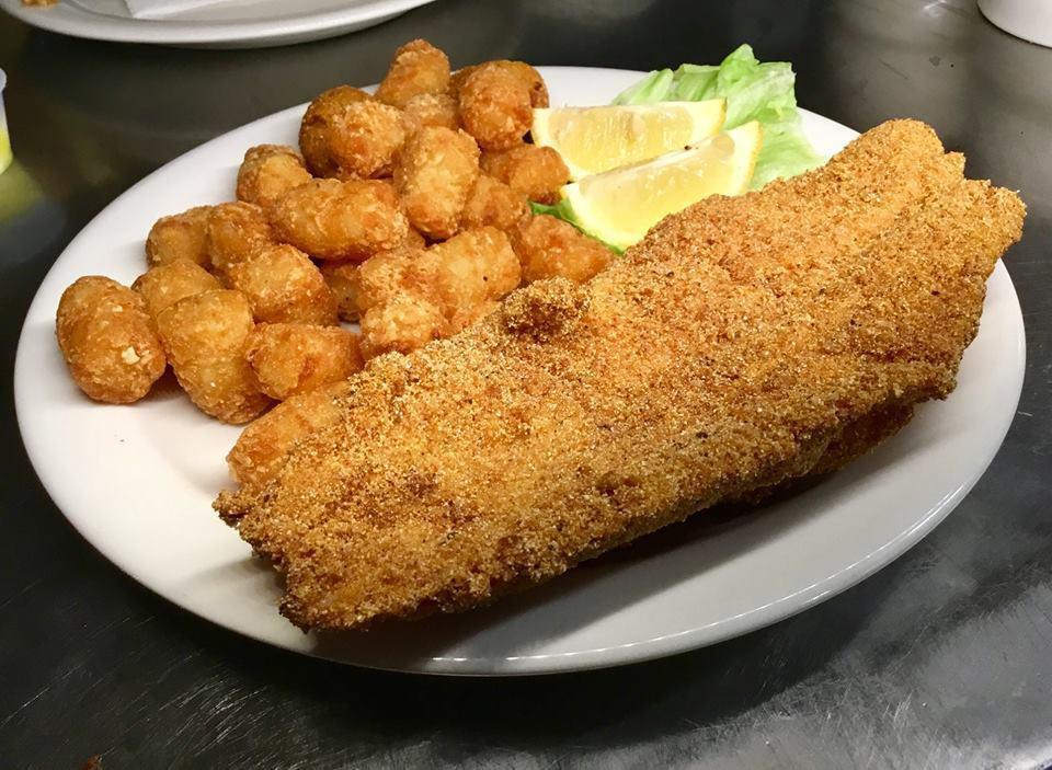 Fried Catfish Dinner · Boneless catfish filet, Hand-breaded - served with slaw and hush puppies. Served with Salad and your choice of side dish.
