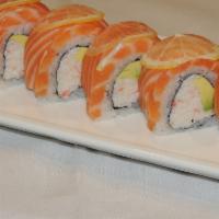 49er's Roll · In: crab, avocado. Out: salmon and sliced lemon.