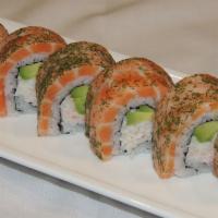 Dill Atlantic Roll · In: crab and avocado. Out: salmon and dill weed.
