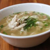 Pho - Chicken · Pho broth with poached chicken, rice noodle, and scallions with side of bean sprout packets ...
