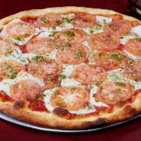 Fresh Mozzarella and Tomato Pizza · 