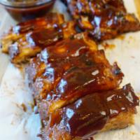 1/2 Rack Baby Back Ribs · Served with pita bread and BBQ sauce.