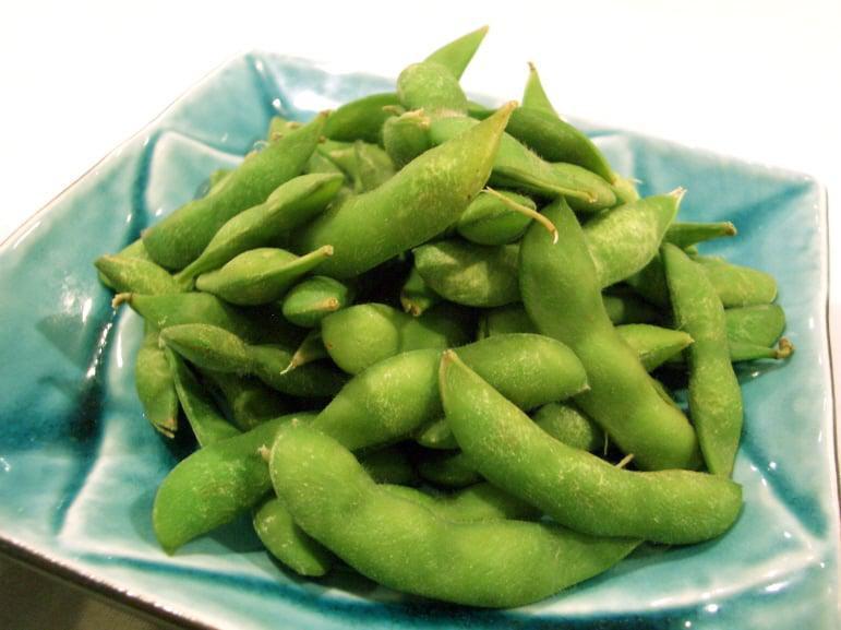 Edamame · Steamed and salted soybeans.