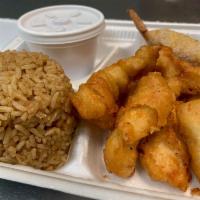 Kids Sweet and Sour Chicken · Served with chicken and 1 pc of crab Rangoon, 