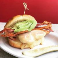 #15 Chipotle Mayo Avocado Burger · Our 1/2 lb. burger with melted pepper jack cheese.