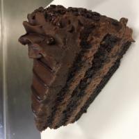 Killer Chocolate Mousse Cake slice · 