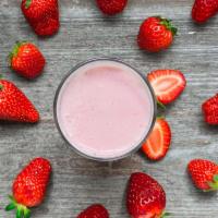 Strawberry Smoothie · A blend of ripe strawberries and strawberry juice.