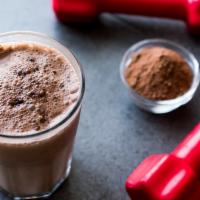 Chocolate Shake · Chocolate Whey Protein packed with 27 vitamins & minerals
including fat burner