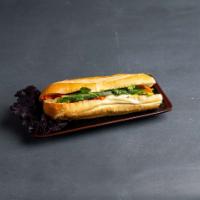 #9 veggie sandwich  · house mayonnaise, cucumber, pickled carrots & daikon, jalapenos , and cilantro served on Fre...