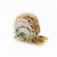 S2. New York Roll  · California of toped with crab stick, spicy mayo and eel sauce.