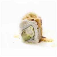 S13. Sunrise Roll  · Shrimp tempura, crab, avocado, topped with crabmix, spicy mayo eel sauce and crunch.