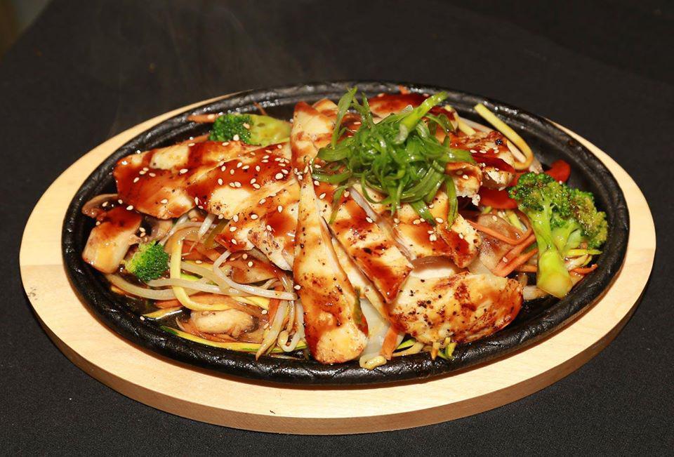 Chicken Teriyaki · Marinated grilled chicken with teriyaki sauce. Served with miso soup and steamed rice.