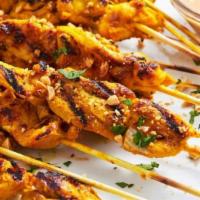 1. Chicken Satay · Marinated in herbs and spices served with peanut sauce.