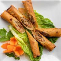 3. Egg Rolls · 3 pieces. Crispy egg rolls served with seasoned fish sauce or sweet and sour sauce.