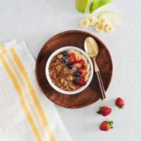 Strawberry Bowl · Just a bowl of strawberries, bananas, and apple juice-goodness. Topped with granola, almond ...