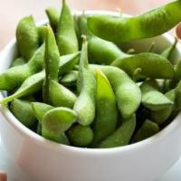 Edamame · Immature soybeans in the pod. Vegetarian.