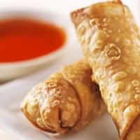 Egg Roll · 4 pieces. Crispy wrapped vegetables and shrimp.