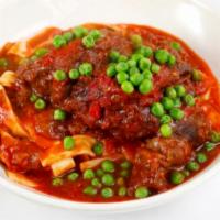 Osso Buco · Chianti braised veal shank slow cooked with seasonal veggies and tomatoes.