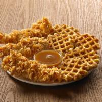 Chicken and Waffle Meal · 1 freshly made honey butter mix waffle. 3 crispy chicken tenders, 1 honey buttered biscuit a...