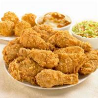 12 Piece Meal Mix · 2 large sides, 6 honey butter biscuits. 3 breasts, 3 wings, 3 legs, 3 thighs.