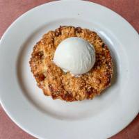 Honeycrisp Apple Pie · toasted almond cookie crust, apple cider caramel, bourbon ice cream
