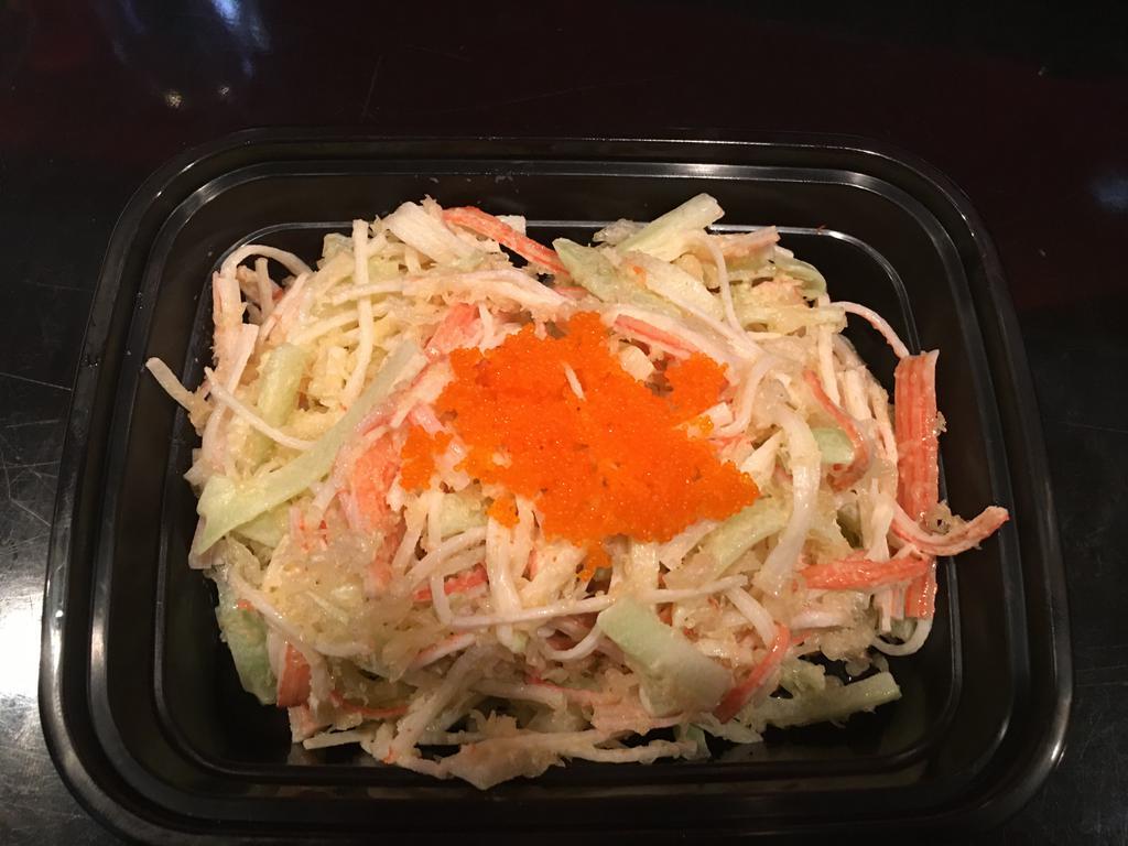 Crab Meat Salad · Crab meat, cucumber and tobiko with mayo dressing.