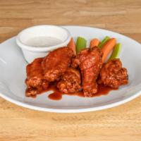 Chicken Wings · Six slightly spicy chicken wings with your choice of sauce:
BBQ, Buffalo or spicy BBQ.
Your ...