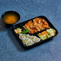 P01. Chicken Teriyaki Platter · Served with California roll, salad and white rice.