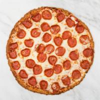 Save a Pig, Eat Turkey Pepperoni · Reduced fat mozzarella cheese, made-from-scratch tomato sauce, and a generous serving of tur...