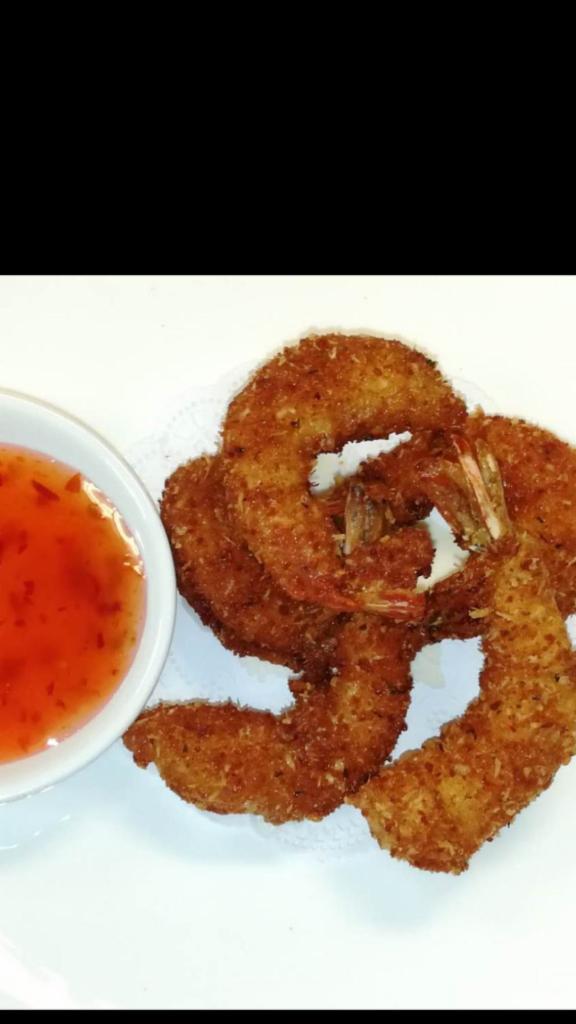 Coconut Shrimp · Jumbo shrimp with sweet chili sauce