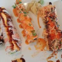 Combo A Sushi · California roll, tekka maki, 5 pieces nigiri & 5 pieces sashimi.