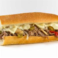 Steak on Garlic Bread · Add cheese for an additional charge.
