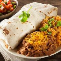 Bean Rice and Cheese Burrito Platter · Freshly cooked 12