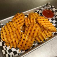 Seasoned Waffle Fries  · Served with ketchup