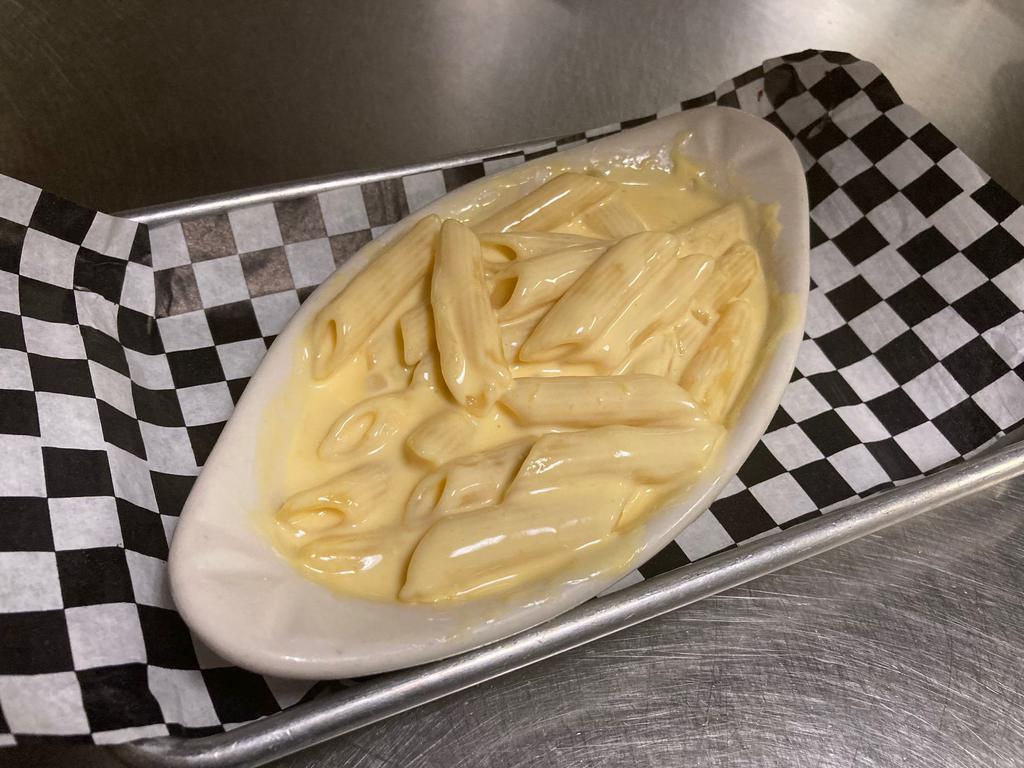 Mac and Cheese · Penne pasta + house cheese sauce
