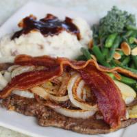Liver and Onions · Tender beef liver smothered with grilled onion